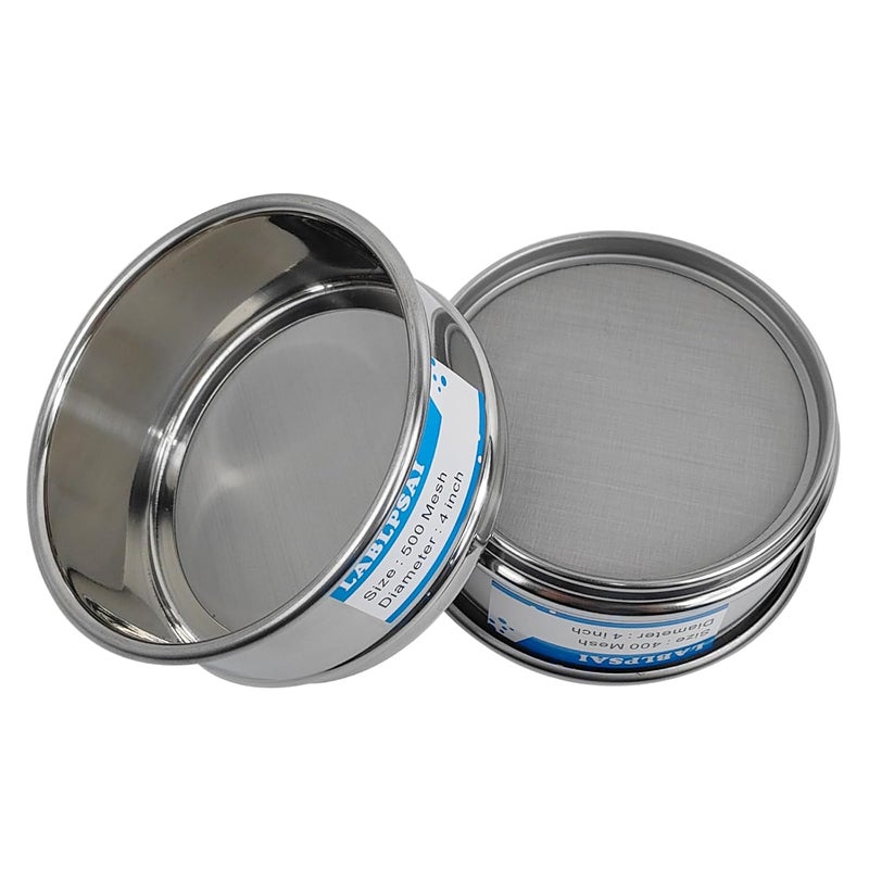 LABLPSAI 500 Mesh Lab Sieves 4" Diameter 304 Stainless Steel Wire Cloth Test Sieve for Industrial Laboratory Home - Image 5